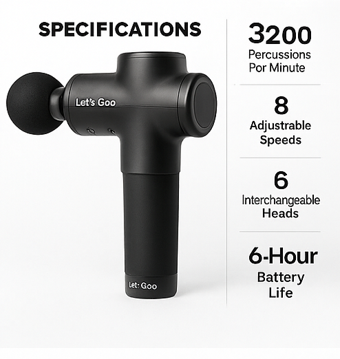 Let’sGoo™ Premium Deep Tissue Massage Gun Pro